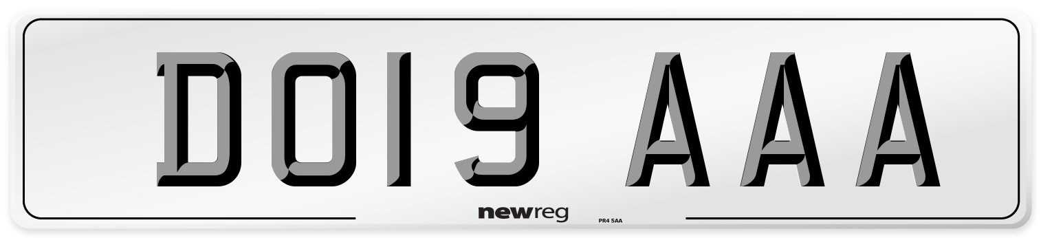 DO19 AAA Number Plate from New Reg